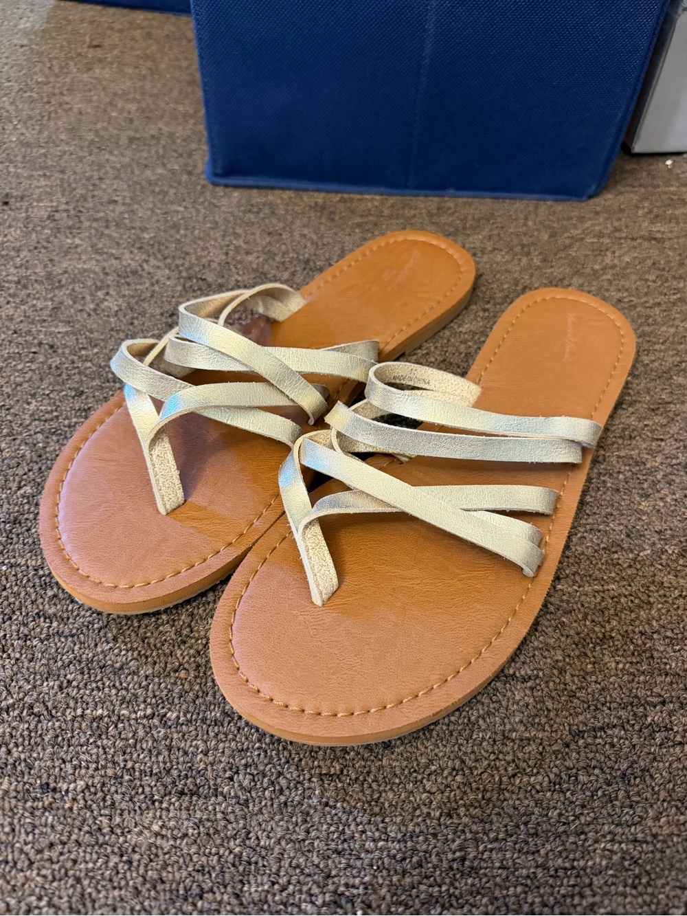 Gold Strappy Sandals